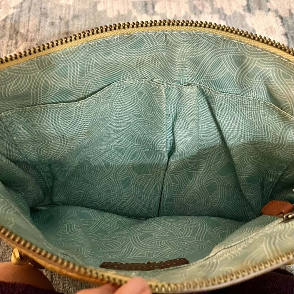 The Sak Yellow Crossbody Bag with Feather Charm - Picture 8 of 11